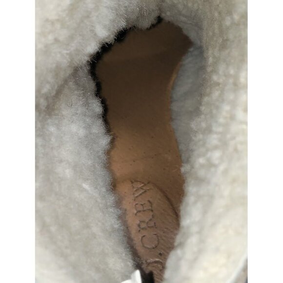 J.Crew Round Toe Parker Shearling Suede Leather Ankle Boots Brown Women's Size 7 - Picture 10 of 10